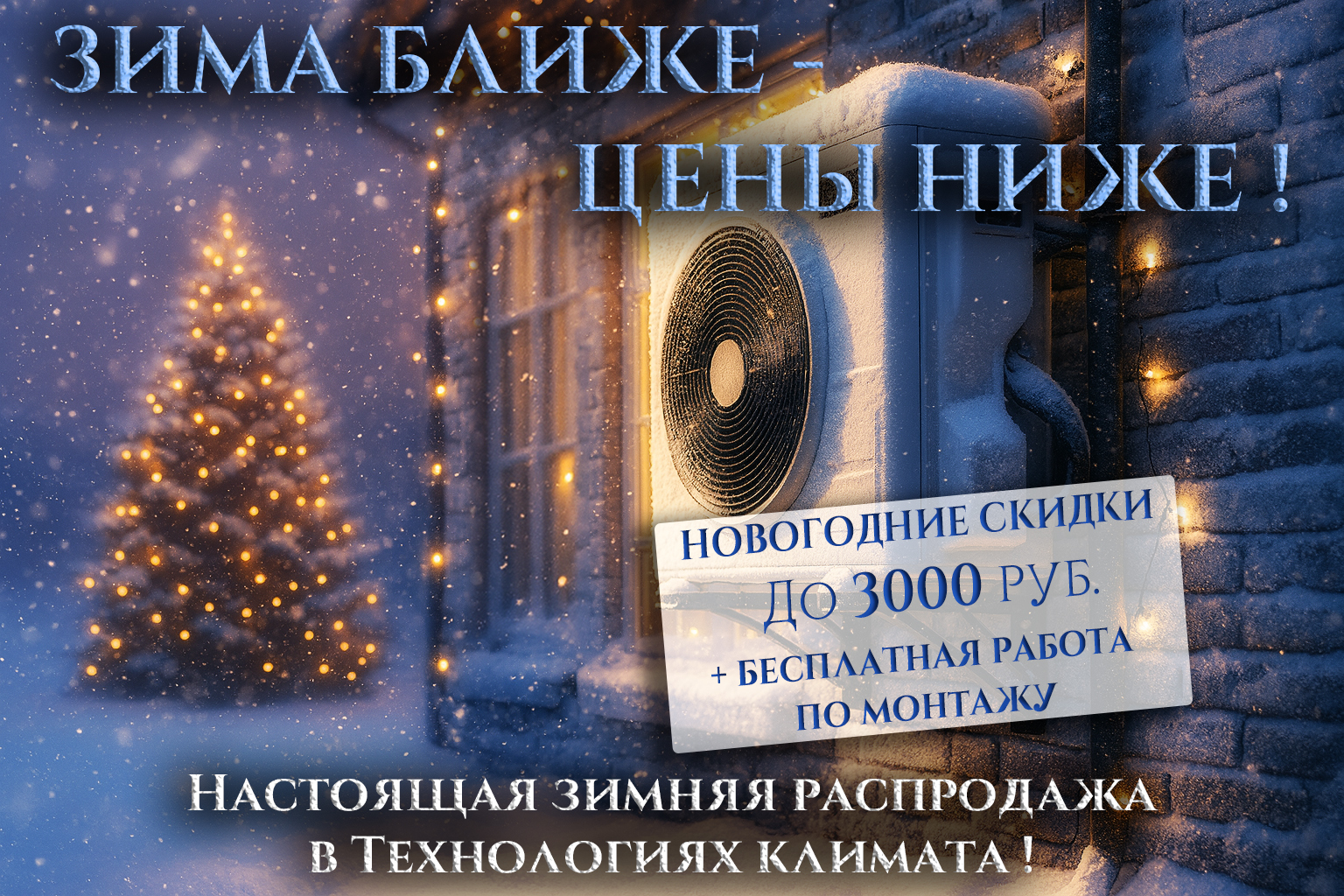 Зимняя распродажа сплит-систем!