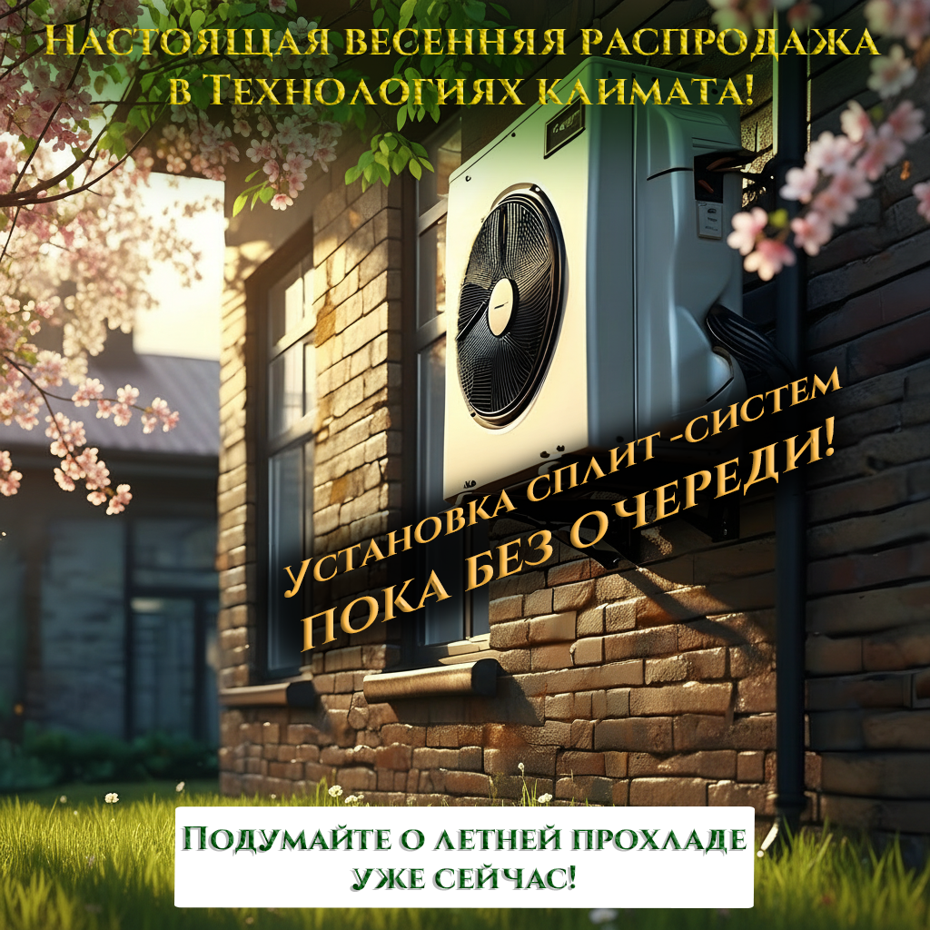 Весенняя распродажа сплит-систем!